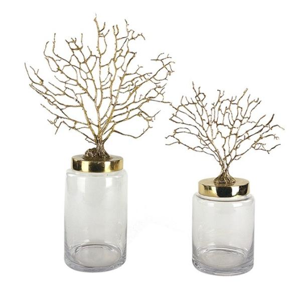 Household Decorative Metal Glass ODM Handcraft Storage Pot Decorative Arts and