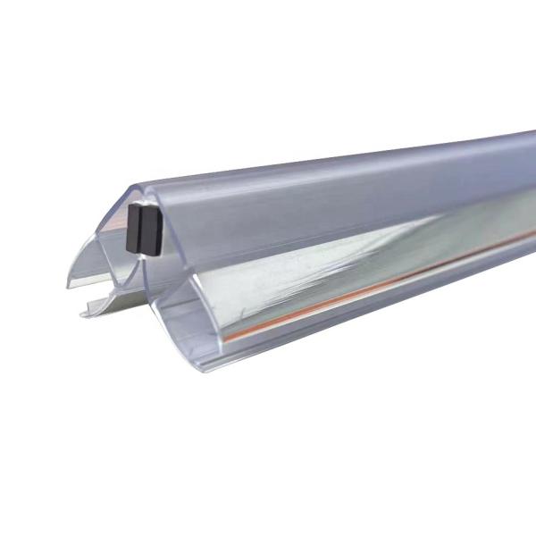 Clear Swing Vertical Magnetic Glass to Glass Shower Door Seal for Inline Pvc