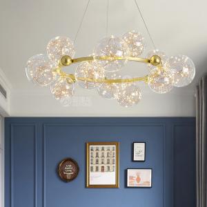 China Bedroom Creative Glass Modern Pendant Light Neutral LED H150cm factory