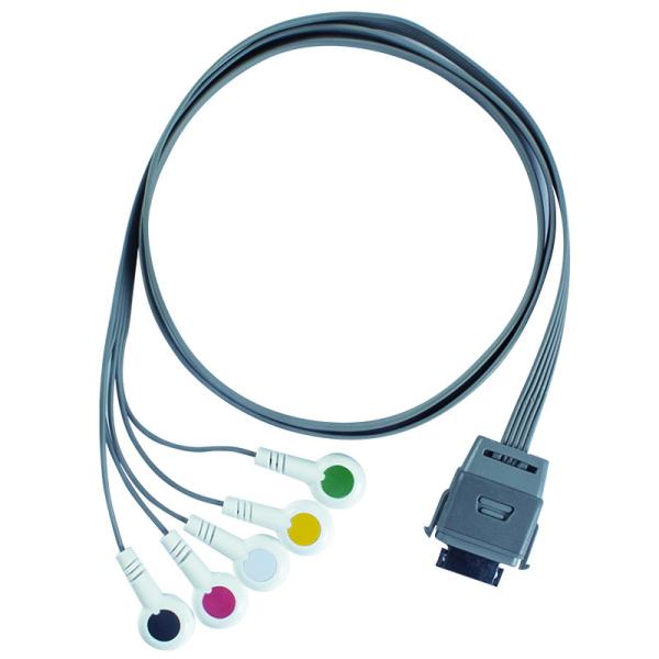 TPU Edan 5Lead ECG Holter Cable IEC Snap Shelf Life 24 months for Biomedical