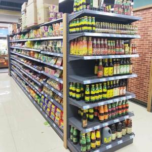 China Supermarket Groceries Metal Gondola Shelving Single Sided factory