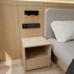 High Grade Hotel Bedroom Furniture Artificial Leather Eco - Friendly Panel