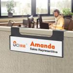 Magnetic Double Sidesd Display Cubicle Name Holder waterproof