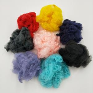 China Felt Fabric Raw Materials 65mm Dope Dyed Polyester Polyester Staple Fibre PSF factory