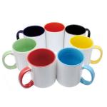 Blank 11oz Ceramic Sublimation Coloured Mugs Two Tone Design Microwave Safe