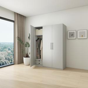 China Popular New Design Bedroom Furniture 3 Doors Wardrobe Customized Wardrobe With Drawers factory
