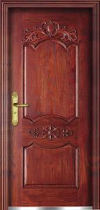 China steel wood security armored door factory