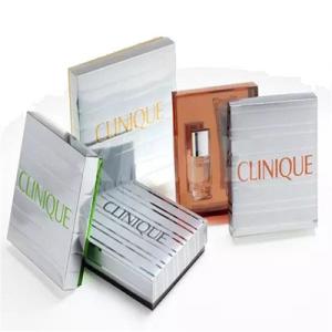 China custom perfume packaging box cosmetics perfume gift paper box with flocking tray factory