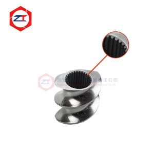 China Precision-Ground Twin Screw Elements Mirror Finish Ra 0.2μM Splined Bore 25-120mm Low Viscosity Polymers factory