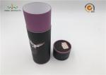 Black Cardboard 4" Diameter Paper Cylinder Container For Candy , Jewelry ,