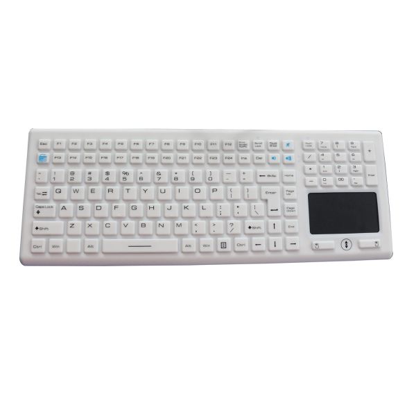 China Rubber Silicone Industrial Keyboard 124 Keys Medical Washable Desktop Keyboard factory