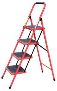 China Non Insulated Red 0.89m Steel Step Ladder factory