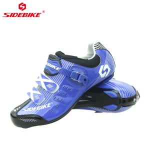 China Breathable Road Racing Bicycle Shoes , Blue Road Bike Shoes OEM / ODM Available factory