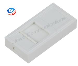 China French Standard RJ12 RJ11 1 Port Faceplate 22.5X45mm White factory