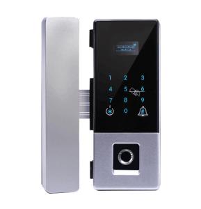 China Sliding Mab Glass Electric Door Bottom Patch Lock Black / Silver Color factory