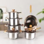 Factory Wholesale Different Size Cookware Set Custom Pots Wholesale 12pcs