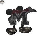 Popular Mickey Mouse Sew On Patch , Durable Disney Embroidered Patches
