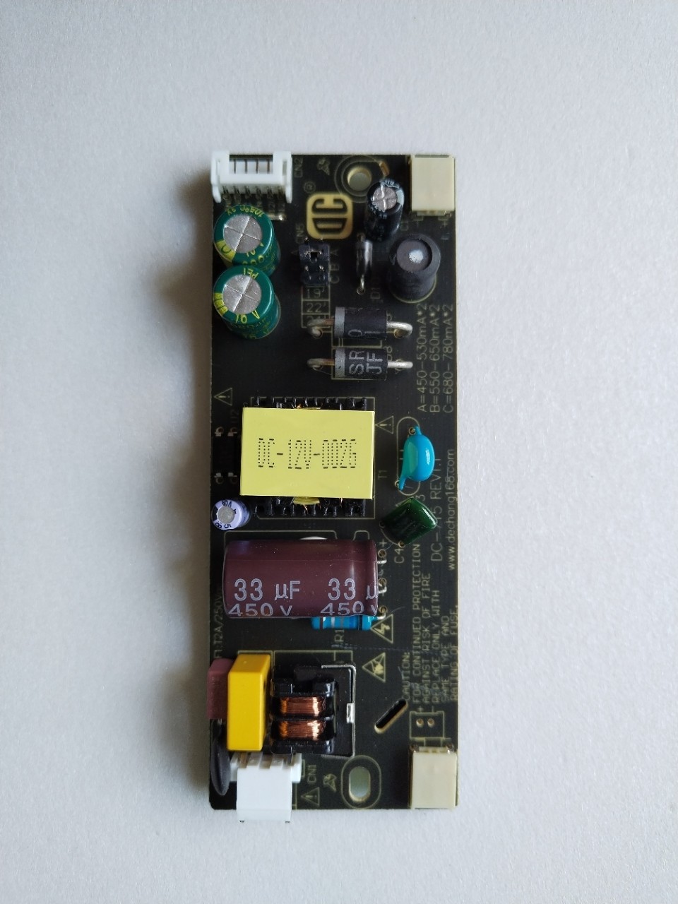 Standard Mount LCD TV Power Board with 2-Way Output DC-DC Converters DC-715 12V3A 600mA