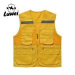 High Quality Utility Mesh Vest Outerwear Men's Work-wear Sleeveless Multi Pocket