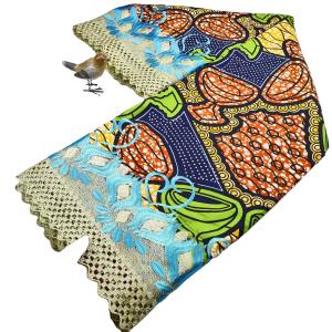 China Supoo wholesale price Ankara wax lace cotton african lace fabric for clothes Senegal dress factory