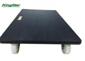 4 Wheel Heavy Duty Moving Dolly With Anti Slip Ribbed Rubber Surface End PVC Strap Seal