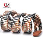 Couples Style Woven Elastic Belt Fashion Plaid Women Handmade