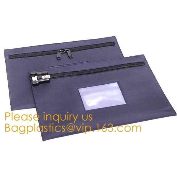 China Black Briefcase Style Locking Document Bag Bank Locking Security Deposit Bags Zipper Pouch Security Utility Bank Deposit factory
