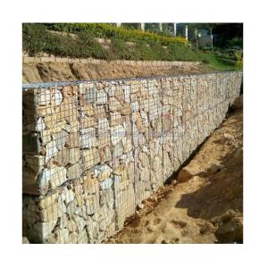China Square Hole Galvanized Gabion Baskets for Stone Cage Wire Mesh Fence at Affordable factory