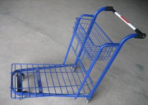 China Removable Plastic Supermarket Trolley Wire Mesh Platform Trolley Cart factory