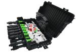 SC Adapter Coupler Fiber Cable Joint Box Closure 16 Ports 2 In 2 Out PP Black