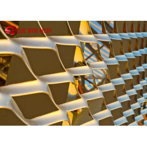 China Galvanized Architectural Metal Mesh , Expanded Mesh Screen SGS Certification for facade building factory