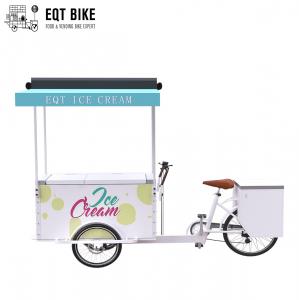 China EQT Ice Cream Bike Tricycle Cargo For Street Business Sale freezer bike electric Bicycle for Cold Drinks factory