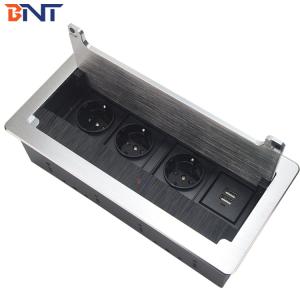 China BNT Available Customized Modules Three EU Standard Power Plug desktop power plug outlet Used In Office Room  BF804 on sale China BNT Available Customized Modules Three EU Standard Power Plug desktop power plug outlet Used In Office Room  BF804 on sale