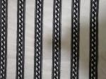 Nylon Linear Geometric Black Embroidered Lace Fabric