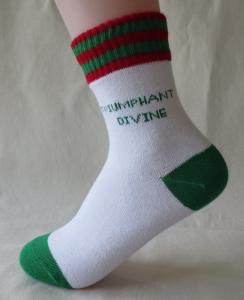 China Fashion high quality custom design crew cotton OEM dress sports socks for school students factory