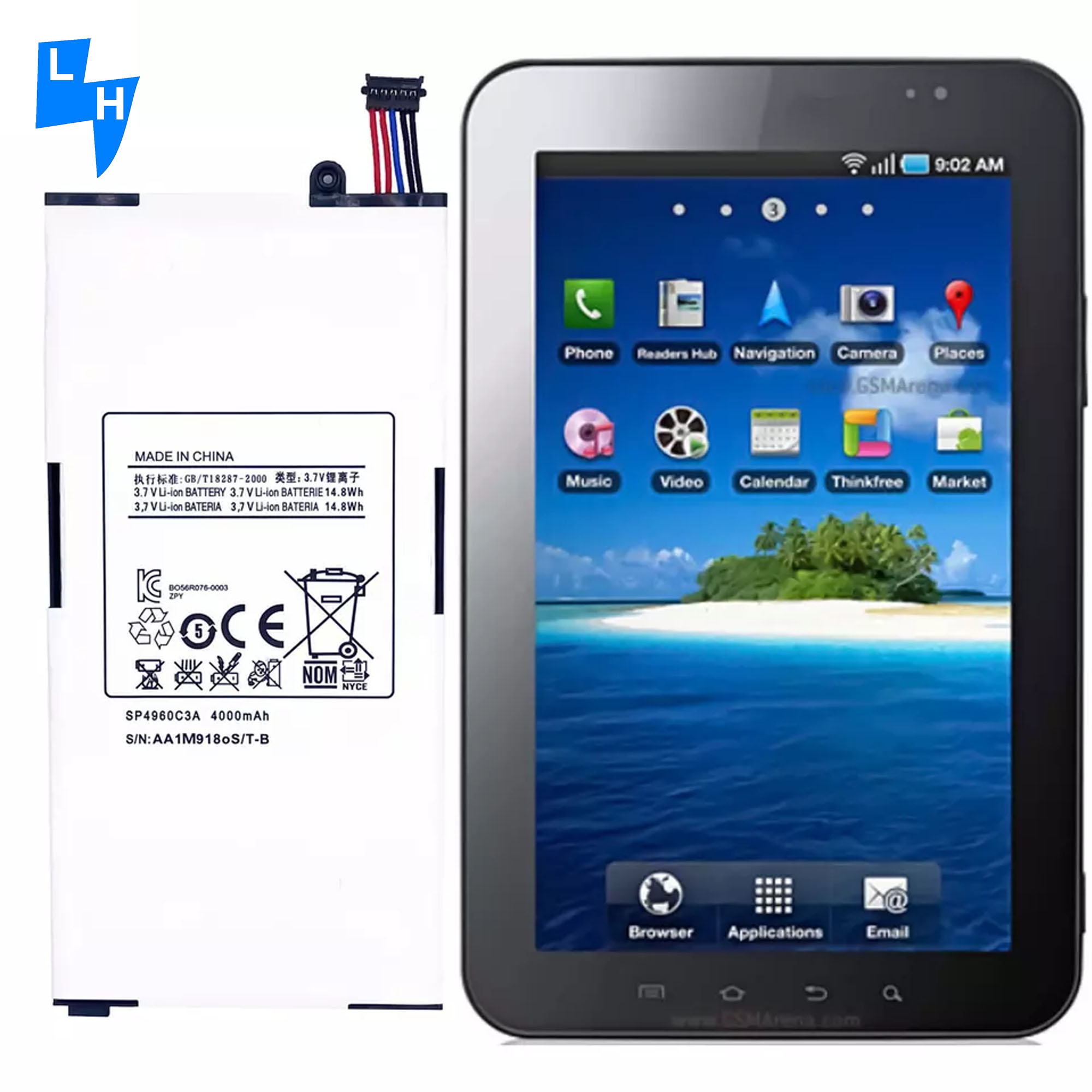 RECHARGABLE 3.8V 4000mah SP4960C3A Battery For Samsung Galaxy Tab 7.0 P1000 Tablet Battery