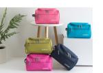 Polyester Travel Toiletry Bag OEM / ODM Service Pink Color For Ladies