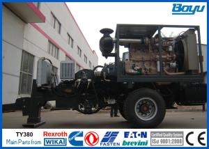 China 4 Bundles Conductor Line Hydraulic Cable Puller Overhead Line Stringing Equipment 38mm Rope Cummins Engine factory