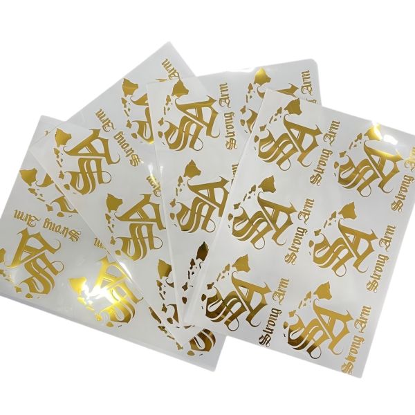 Customizable Metal Foil Labels Durable Heat Transfer Vinyl Stickers