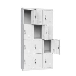 China Key Lock 12 Door KD Electrostatic Metal Gym Lockers factory