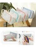 Washable Large Capacity Canvas Pen Bag Embroidery Printing 21 * 7 . 5 * 5CM
