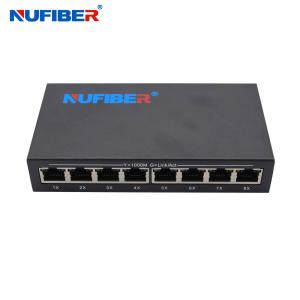 China 8 UTP Port 10/100/1000Mpbs RJ45 Gigabit Ethernet Switch DC5-12V factory