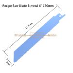 Recip Saw Blade M2 Bimetal 6" 150mm 14TPI for Cutting Steel Tube, Metal Sheet