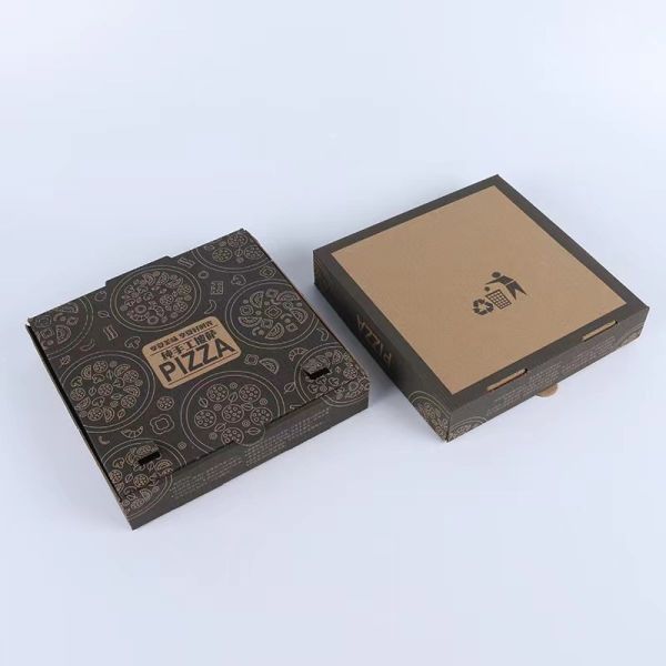 Custom Eco Friendly Disposable Food Packaging Boxes Hamburg Pizza Box Manufacturers CMYK/Pantone Printed