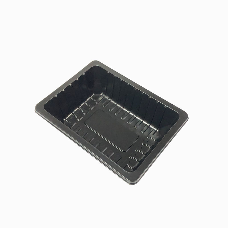 China Heat Sealable Black PP Frozen Seafood Tray Food-Safe Packaging factory