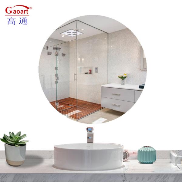 Contemporary Glass Mirror Large Circle Frameless Shape for Home Decor and Wall