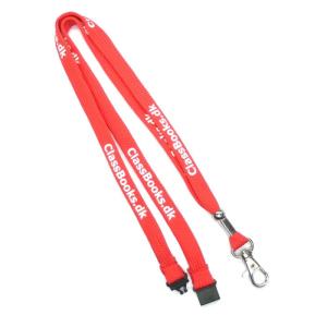 China Red Personalized Tubular Screen Printed Lanyards For School / Business Conference factory