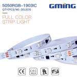 12V/24V 30les/M 6W 5050RGB SMD LED Strip Light UCS1903-8