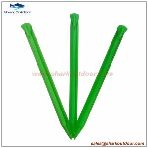 China 12&quot; Plastic tent peg tent stake tent accessory factory