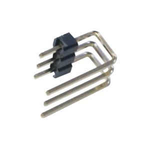2.0mm 3 Pin Single Row Pin Header 90 Degree U Type Connector Side Plastic